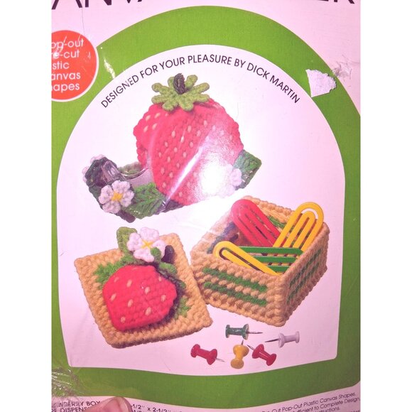 Canvas Capers Strawberry Box & Tape Dispenser Cover Kit By Dick Martin With Pre- - Picture 6 of 7